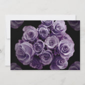 Lila Rosen, welche die Einladung metallisch (Rückseite)