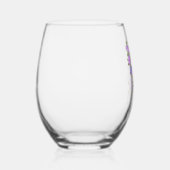 Lila Rosenband zum 40. Geburtstag Weinglas Ohne Stiel (Rechts)