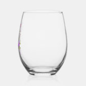 Lila Rosenband zum 40. Geburtstag Weinglas Ohne Stiel (Links)