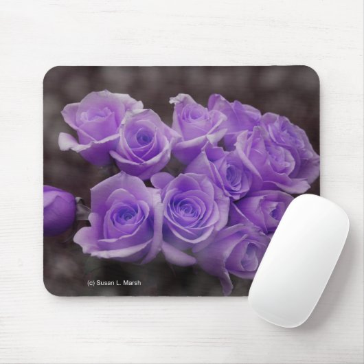 Lila Rosenblumenstrauß Mousepad (Mit Mouse)