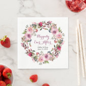 Lila Rosenblütenhochzeit Serviette (Beispiel)