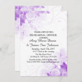 Lila Rosenbukett Probe Dinner lädt VK4 Einladung (Vorne/Hinten)