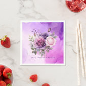 Lila Rosengarten Brautparty Serviette (Beispiel)