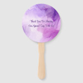 Lila Rosengarten Hochzeit Fächer (Rückseite)