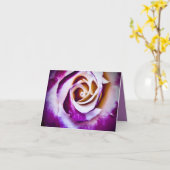 Lila Rosenkarte Karte (Gelbe Blume)