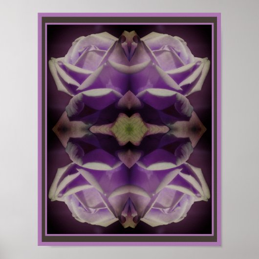 Lila Rosenknospe Abstrakt Poster (Vorne)