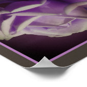 Lila Rosenknospe Abstrakt Poster (Ecke)