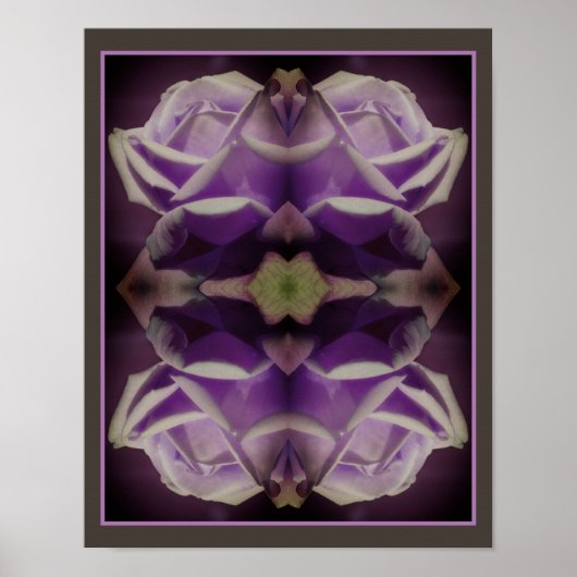 Lila Rosenknospe Abstrakt Poster (Vorne)