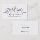 Lila Rosenknospe Visitenkarte (Vorne/Hinten)