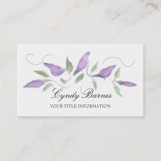 Lila Rosenknospe Visitenkarte (Vorderseite)