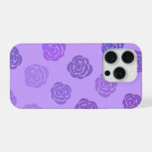 Lila Rosenmuster-Handyhülle iPhone Hülle (Rückseite (Horizontal))