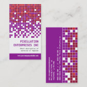 Lila Rost-Pixel-Modulation Visitenkarte (Vorne/Hinten)
