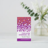 Lila Rost-Pixel-Modulation Visitenkarte (Stehend Vorderseite)