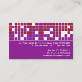 Lila Rost-Pixel-Modulation Visitenkarte (Rückseite)