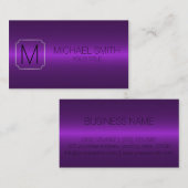 Lila rostfreier Stahl-Metallluxusmonogramm Visitenkarte (Vorne/Hinten)