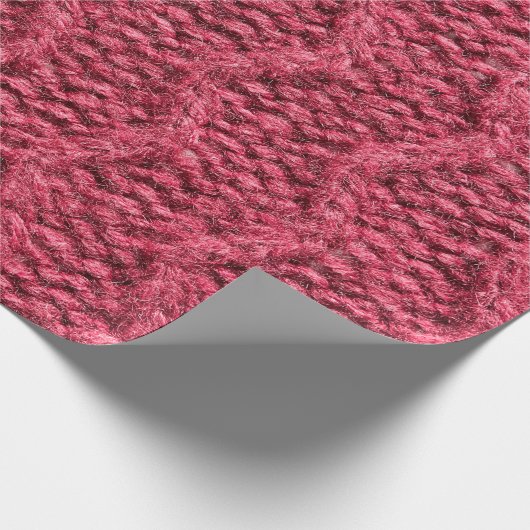 Lila Rot, aus Kirsche gestrickte Pulverkomponente Geschenkpapier (Ecke)
