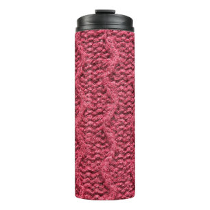 Lila Rot, aus Kirsche gestrickte Pulverkomponente Thermosbecher