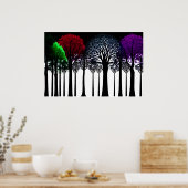 Lila Rot-Grün-Schlag im Schwarzwald Poster (Küche)