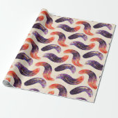 lila, rot, orange und gold. geschenkpapier (Ungerollt)