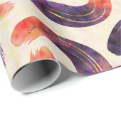 lila, rot, orange und gold. geschenkpapier (Rolleneckpunkt)