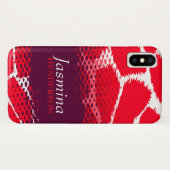 Lila Rot-Tier-Grafikkartentelei Case-Mate iPhone Hülle (Rückseite (Horizontal))