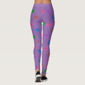 Lila, rote, blaue Leggings (Rückseite)