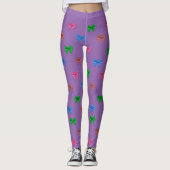 Lila, rote, blaue Leggings (Vorderseite)