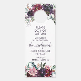 Lila Rote Mauve Rosa Aquarellfarben Blume Türanhänger