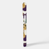 Lila rote Pinselstriche Muster Monogram Case-Mate iPhone Hülle (Rückseite / Links)