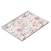 Lila Röte Rosa Blumen Notizblock (Linke Seite)