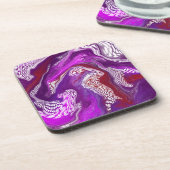 Lila Rote Seiren Getränkeuntersetzer (Linke Seite)