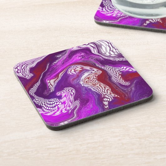 Lila Rote Seiren Getränkeuntersetzer (Linke Seite)