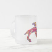 Lila rote Sonnenuntergang Koi Fische und Mattglastasse (Vorderseite Links)