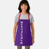 Lila, rote Streifen, Jumbo-Name, Schürze (Insitu)