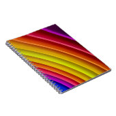 Lila, rote und gelbe Regenbogensäule Notizblock (Rechte Seite)