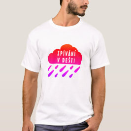 Lila rote Wolke und tschechisches Wort Zpívání v d T-Shirt