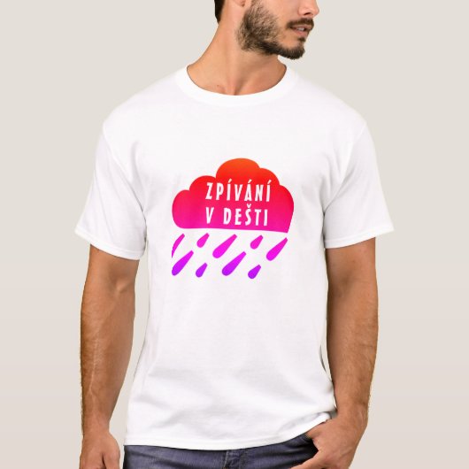 Lila rote Wolke und tschechisches Wort Zpívání v d T-Shirt (Vorderseite)
