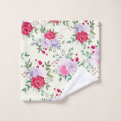Lila. Roter Chor Badhandtuch Set (Waschlappen)