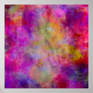 Lila roter rosa Watercolor-abstrakter Hintergrund Poster