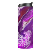 Lila Roter Swirl Thermosbecher (Nach links gedreht)
