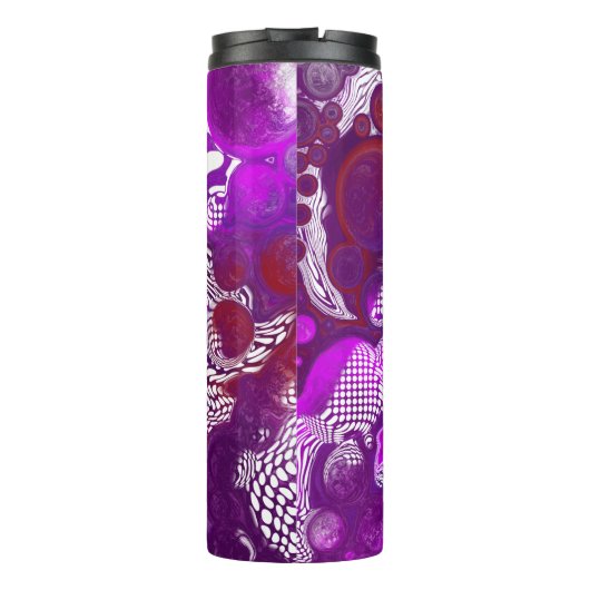 Lila Roter Swirl Thermosbecher (Rückseite)