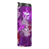 Lila Roter Swirl Thermosbecher (Nach rechts gedreht)