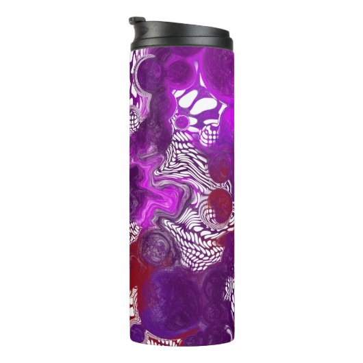 Lila Roter Swirl Thermosbecher (Nach rechts gedreht)