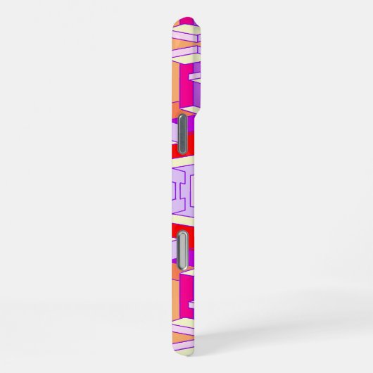 Lila, roter und orangefarbener Fall iPhone Hülle (Rechte Seite)