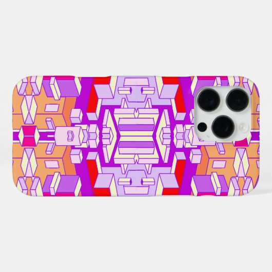 Lila, roter und orangefarbener Fall iPhone Hülle (Rückseite (Horizontal))