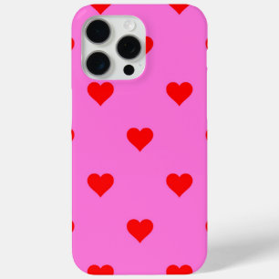 Lila Rotes Einfaches Herz Muster Case-Mate iPhone Hülle