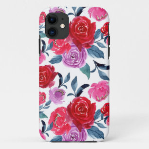 Lila Rotes Flor Case-Mate iPhone Hülle