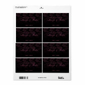 Lila rotes Gothic-Flaschenetikett (Vorne)