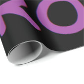Lila rotes Schwarz mit Text Top Mode funky Geschenkpapier (Rolleneckpunkt)