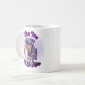 Lila Rottweiler: Ich Liebe meine Paws und Kaffee Kaffeetasse (Vorderseite Links)